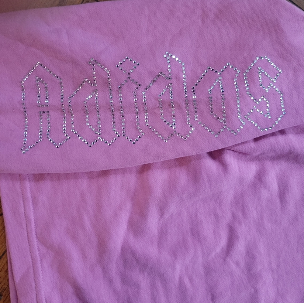 Adidas Cropped Rhinestone Sweatshirt - Picture 2 of 3